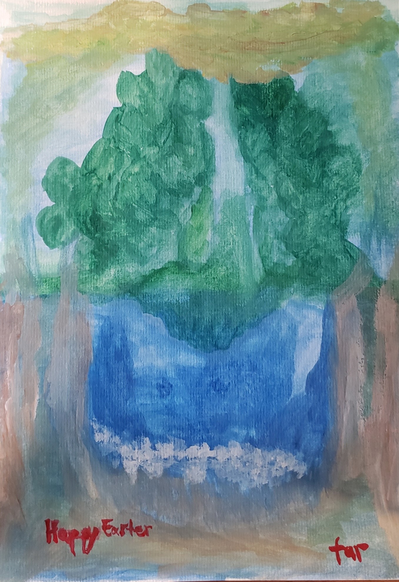 Explanation of Farsijana’s painting: Christ is risen, restoring the integrity of creation!